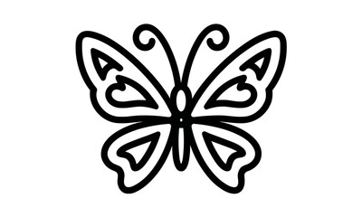 Butterfly icon template, logo vector illustration, branding design for nature, minimalist animal logo, beauty concept emblem, abstract insect icon, creative mark, silhouette.
