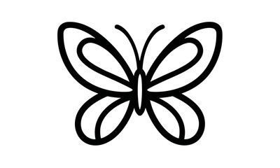 Butterfly icon logo template, vector illustration, nature symbol, minimalist insect emblem, animal silhouette, beauty brand mark, modern abstract design, branding concept, png.