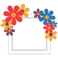 Flat Floral Happy Birthday Vector Design.