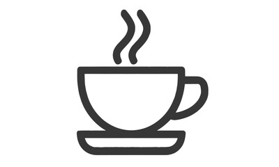 Coffee cup icon, hot beverage symbol, coffee mug illustration, vector illustration, cafe drink, cutout coffee cup, espresso, latte, cappuccino, morning coffee, caffeine boost, cozy drink