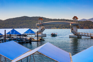 View of Coeur d'Alene Resort, Idaho, USA.