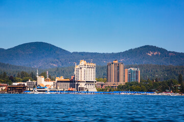 View of Coeur d'Alene Resort, Idaho, USA.
