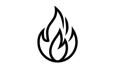 Flame fire logo, blazing icon, heat symbol, vector illustration, firefighting emblem, fire badge, burning hot flame, hazard icon, fire safety graphic, heatwave design.