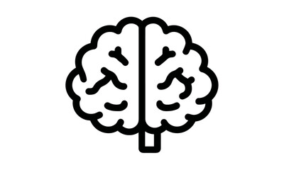 Human brain icon, innovation, thinking symbol, idea, intelligence, mind, neuroscience, creativity, concept, memory, vector illustration, imagination, png, cognition, mental process.