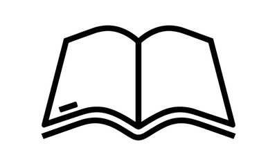 Book vector illustration, open book icon for education, reading concept symbol, flat book design, school knowledge sign, cutout icon isolated, study theme symbol, clean PNG style.