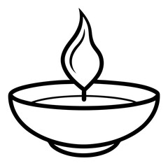vector illustration of a candle