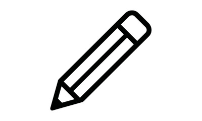 Vector illustration of pencil icons, design symbol, writing tool, hand-drawn object, stationery element, education tool, art supply, draw concept, cutout, isolated pencil.