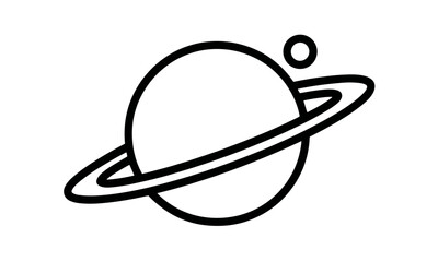 Planet Saturn vector illustration, celestial astronomy icon, isolated transparent background, solar system graphic, orbit, outer space element, galaxy concept, cosmic body, space art.