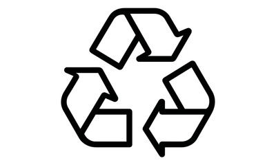 Recycle icon, reuse symbol, recycling arrows, green eco sign, vector illustration, sustainability, environmental care, circular economy, zero waste, ecology concept, png.