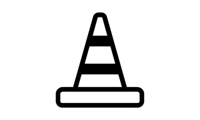 Roadblock icon, barrier warning symbol, traffic cone vector, construction safety element, highway obstruction sign, caution zone, vector illustration, stop sign, cutout.