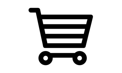 Shopping cart symbol, vector illustration, cart icon for UI, shopping cart PNG, store icon, buying cart icon, ecommerce interface, app design element, retail business icon.