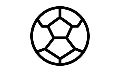 Obraz premium Soccer ball icon, football match symbol, vector illustration, game equipment, soccer emblem, goal concept icon, black ball isolated, football item, sports clipart, PNG.