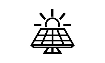 Solar energy logo design template, vector illustration icon, eco power logo, green energy concept, renewable electricity, sustainable energy emblem, modern solar badge, vector illustration.