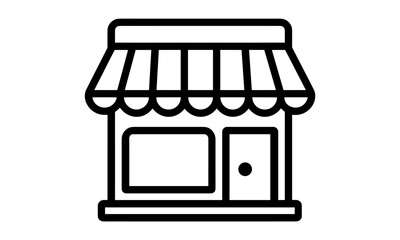 Storefront icon vector illustration, shop isolated cutout, retail business icon, market symbol flat style, shopping mall building icon, boutique store icon, store PNG, store sign.