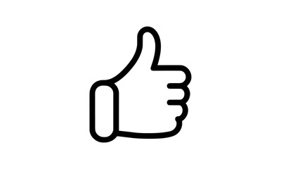 Like sign vector illustration, thumb up icon cutout, approval gesture, hand symbol, social media icon, feedback emoji, positive vote concept, affirmation gesture, png.