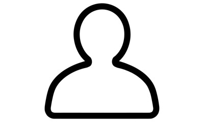 User icon, profile, avatar, person profile, user silhouette, icon for app or website, vector illustration, human symbol, account icon, cutout, social media avatar, people icon.