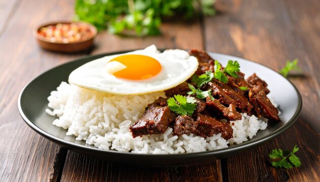 Philippine Silog Breakfast. Traditional Philippinian Breakfast