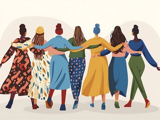 Diverse women walking together (1)