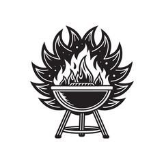 BBQ smoker vector art Illustration file