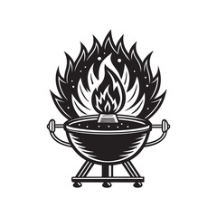 BBQ smoker vector art Illustration file