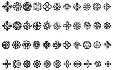 Collection of Floral and Ornamental Icons