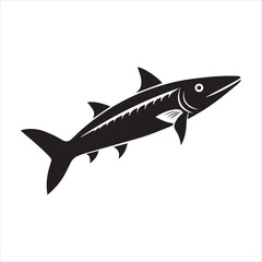 Fototapeta premium barracuda silhouette vector illustration