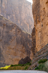 USA, Texas, Big Bend National Park. Santa Elena Canyon and Rio Grande River.