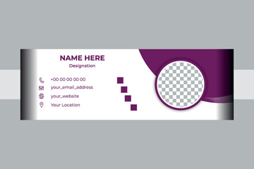 Professinal email signature vector design