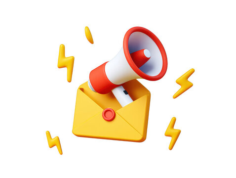 Boost Your Marketing with Email Announcement A 3D Illustration