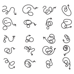 Hand Drawn Arrow Collection Diverse Styles Black White