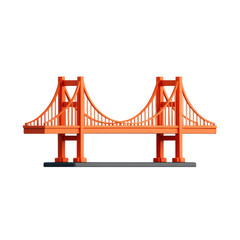 Obraz premium Iconic Suspension Bridge Model Detailed Architectural Design