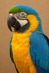 blue and yellow parrot