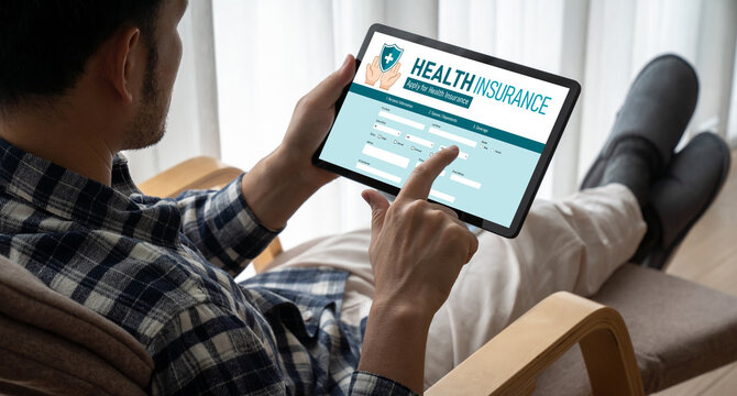 Health insurance web site modish registration system for easy form filling