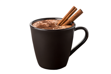 Warm Spiced Hot Chocolate in Dark Mug Cozy Winter Drink Recipe