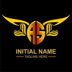 AS Golden Wing Emblem Logo
