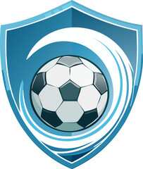 Ocean Wave Soccer Logo – Fictional Team Vector