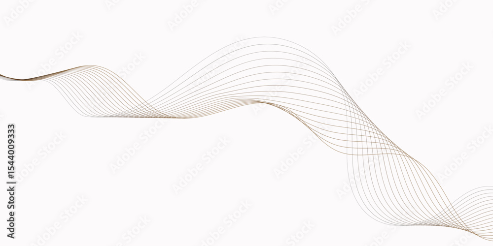 Poster curved line pattern extending diagonally  wavy lines pattern  white background,  creating a flowing and elegant design element.
