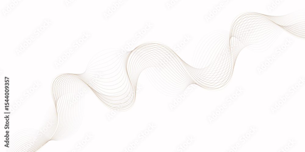 Poster curved line pattern extending diagonally  wavy lines pattern  white background,  creating a flowing and elegant design element.