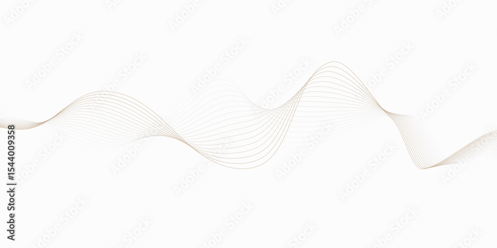 Poster curved line pattern extending diagonally  wavy lines pattern  white background,  creating a flowing and elegant design element.
