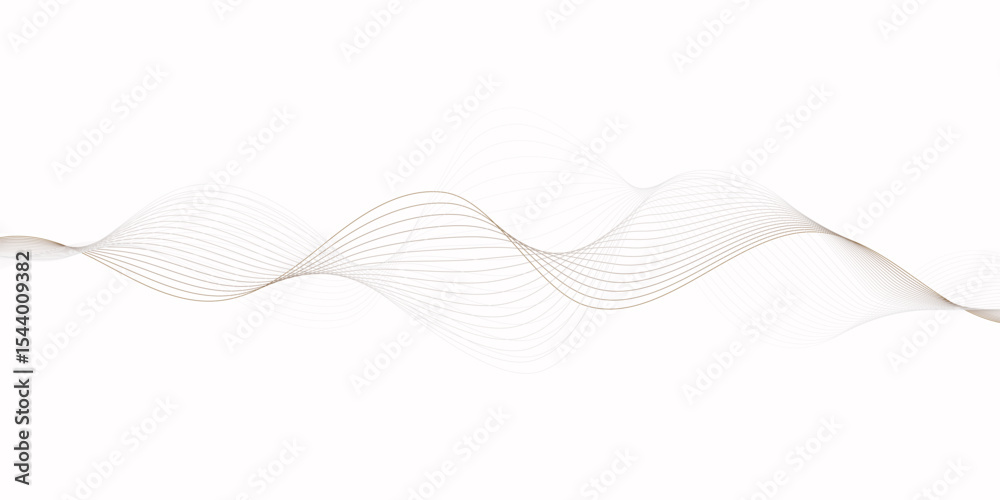 Poster curved line pattern extending diagonally  wavy lines pattern  white background,  creating a flowing and elegant design element.