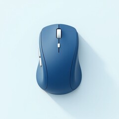 computer mouse on blue