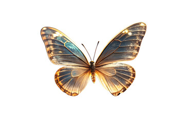 Obraz premium Luminous Glasswing Butterfly A Stunning Close-Up of Nature's Beauty