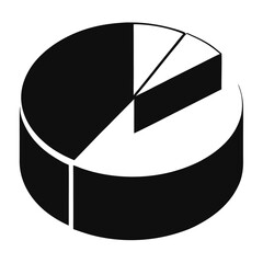 black pie chart