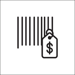Barcode with Price Tag Retail Pricing Icon