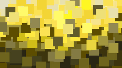 A digital abstract background featuring a dynamic pattern of overlapping squares in yellow