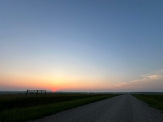 road in sunset