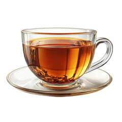 Cup of tea isolated on transparent background. Generative AI.