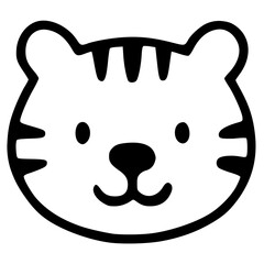 Cute Various Animal Head Illustration