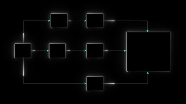 Ai tools or neon box. Multi function for Agentic AI technology motion background. Multi agent AI systems, Automate daily Tasks Smart AI solutions improve efficiency, Automate repetitive work