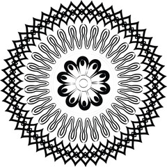 Premium Luxurious Black Mandala Design | Royal White Background Art